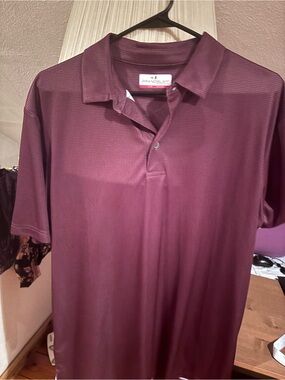 Grand Slam Men's Maroon Performance Polo